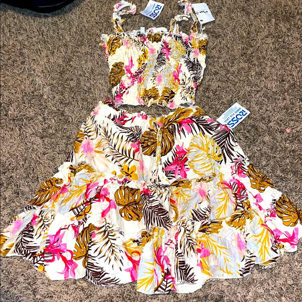Floral skirt set